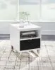 Ashley Furniture T756-7 Gardoni - Chair Side End Table - White / Black