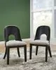 Ashley Furniture D821-01 Rowanbeck - Dining Upholstered Side Chair (Set of 2) - Gray / Black