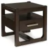 Ashley Furniture T856-2 Breckington - Square End Table - Dark Brown