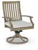 Ashley Furniture P701-602A Rainier Ranch - Swivel Chair With Cushion (Set of 2) - Brown / Beige