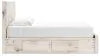 Ashley Furniture B2310B14 Ashley Furniture B2310B14 Lawroy - King Panel Bed With Storage Footboard And 2 Under Bed Storage Units - Light Natural
