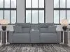Ashley Furniture 65906S3 Ashley Furniture 65906S3 Modmax II - 3-Piece Power Reclining Sectional With Console - Salt And Pepper