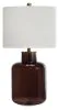 Ashley Furniture L430924 Mette - Glass Table Lamp - Brown / Gold Finish
