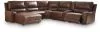 Ashley Furniture PCU62607S19 Ashley Furniture PCU62607S19 DeepWakes - 6-Piece Power Reclining Sectional With LAF Press Back Power Chaise And Storage Console - Canyon