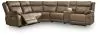 Ashley Furniture PC82305S9 Max-Momentum - 6-Piece Power Reclining Sectional With 2 Armless Chairs And Audio Console - Biscotti