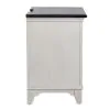 Liberty Furniture 417-BR60 Allyson Park - 2 Drawer Nightstand With Charging Station - Wirebrushed White / Charcoal