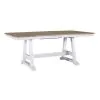Liberty Furniture 62WH-CD-7TRS Liberty Furniture 62WH-CD-7TRS Lindsey Farm - 7 Piece Trestle Table Set - Weathered White & Sandstone