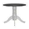 Liberty Furniture 182-CD-DLT Brook Bay - Drop Leaf Table - Textured White / Carbon Gray