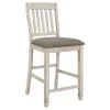 CoasterEssence 192818-S7 Sarasota - 7 Piece Drop Leaf Counter Dining Set - Rustic Cream