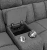 CoasterEssence 609542P Bahrain - Upholstered Power Loveseat - Charcoal