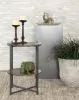 CoasterEssence 935993 Axel - Round Accent Table With Open Shelf - Natural And Gunmetal
