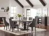 CoasterEssence 121231-S8G Phelps - 8 Piece Rectangular Dining Table Set - Distressed Noir