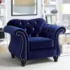 Furniture of America CM6159BL-CH-VN Jolanda - Chair - Blue
