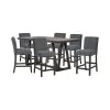 New Classic 45-4125-DG6C New Classic 45-4125-DG6C High Line - Counter Table & 6 Chairs - Gray