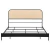 Coaster Fine Furniture 360351KE Amherst - Radio Weave Rattan Metal Eastern King Bed - Black
