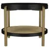 Coaster Fine Furniture 706197 Arini - Round End Side Table With Storage Shelf - Black
