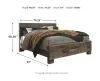 Benchcraft® B200/31/36/46/58/56/97 Benchcraft® B200/31/36/46/58/56/97 Derekson - 6 Pc. - Dresser, Mirror, Chest, King Panel Bed - Multi Gray