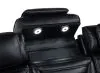 Coaster Fine Furniture 603252PP Zuma - Faux Leather Dual Power Reclining LED Loveseat - Black