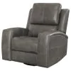 Coaster Fine Furniture 603433PPP Brickston - Triple Power Swivel Glider Recliner - Charcoal