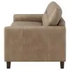 Coaster Fine Furniture 504668 Scotland - Faux Leather Upholstered Track Arm Loveseat - Brown