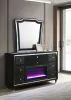 Coaster Fine Furniture 223163FBM Lorient - 8-Drawer LED Flame Box Dresser And Mirror - Black