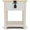 Riverside Furniture 79468 Glenndale - One Drawer Nightstand - Aged White / Wheat