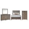 New Classic 00-B3412-34C New Classic 00-B3412-34C Harrisburg - 5/0 Queen 4 Piece Bedroom Set (Bed, Dresser, Mirror, Chest) - Walnut