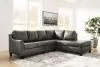 Ashley Furniture 47804S1 Valderno - 2-Piece Sectional With Raf Corner Chaise - Fog