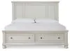Ashley Furniture B742B24 Robbinsdale - Queen Panel Storage Bed - Antique White