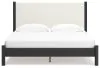 Ashley Furniture B2616B8 Ashley Furniture B2616B8 Cadmori - King Upholstered Panel Bed - Black / White