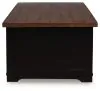 Ashley Furniture T664-9 Wildenauer - Lift Top Cocktail Table - Brown / Black