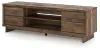 Ashley Furniture W3367-68 Zadilyn - XL TV Stand With Fireplace Option - Brown