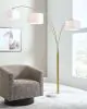 Ashley Furniture L725169 Valo - Metal Arc Lamp - Gold Finish