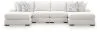 Ashley Furniture PC66906S8 Ashley Furniture PC66906S8 Misty-Lakes - 4-Piece Double Chaise Sectional - Chalk