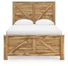 Ashley Furniture PCB1580B2 Maystonna - Queen Crossbuck Panel Bed - Brown