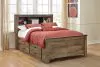 Ashley Furniture B446B16 Ashley Furniture B446B16 Trinell - Full Panel Bookcase Bed With 2 Storage Drawers - Brown