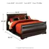 Ashley Furniture B128B9 Huey Vineyard - Full Sleigh Bed - Black