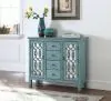 CoasterEveryday 950736 Rue - 4-Drawer Wood Trellis Accent Storage Cabinet - Blue