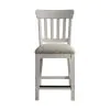 Intercon DK-BS-460C-RFO-K24 Drake - Slat Stool - Rustic White / French Oak