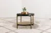 Coaster Fine Furniture 706197 Arini - Round End Side Table With Storage Shelf - Black