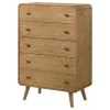Coaster Fine Furniture 225095 Robyn - 5-Drawer Bedroom Chest Of Drawers - Light Ash