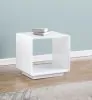Coaster Fine Furniture 710767 Paseo - Square End Side Table - White High Gloss
