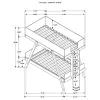 Coaster Fine Furniture 460570T-SM Frankie - Twin Over Twin Bunk Bed With 7