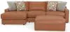 Jackson Furniture Industries 5045/73/75/28-26 Jackson Furniture Industries 5045/73/75/28-26 Minori - Italian Leather 2 Piece Sofa / Chaise With LSF Chaise And Cocktail Ottoman - Whiskey