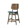 New Classic D1651-22-FGR Oscar - Counter Chair With Cushion (Set of 2) - Walnut / Forest Green