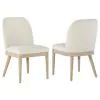 Coaster Fine Furniture 115502 Solano - Upholstered Dining Side Chair (Set of 2) - Beige
