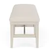 Riverside Furniture 79455 Glenndale - Upholstered Dining Bench - Aged White / Wheat