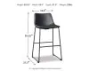 Ashley Furniture D372-630 Ashley Furniture D372-630 Centiar - Tall UPH Barstool (Set of 2) - Black