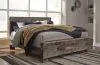 Benchcraft® B200-58 Derekson - King Panel Headboard - Multi Gray