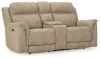 Ashley Furniture 5930218 Ashley Furniture 5930218 Next-Gen Durapella - Power Reclining Loveseat With Console/Headrest - Sand